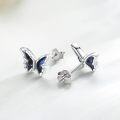 wholesale 925 Sterling Silver Abalone Shell Butterfly Stud Earrings-0-1