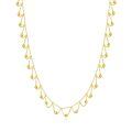 wholesale 14k Yellow Gold Faceted Ball Drop Dangle Chain Necklace For Women-0-0