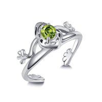 wholesale 925 Sterling Silver Dragon Frog Bearded Dragon Adjustable Animal Wrap Rings Jewelry Gifts for Women-Frog