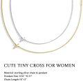 wholesale 925 Sterling Silver Mini Cross Necklace with 24 Chain for Women-0-5