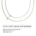 wholesale 925 Sterling Silver Mini Cross Necklace with 24 Chain for Women-0-5