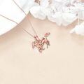 wholesale 925 Sterling Silver Geometric Horse Pendant Necklace For Men-0-8