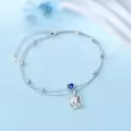 wholesale 925 Sterling Silver Heart and Cross Charm Ankle Anklets Wholesale for Women-0-3