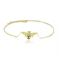 TOUPOP Sterling Silver Bee Anklets Beach Foot Jewelry-undefined