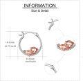 wholesale 925 Sterling Silver Rose Gold Plated Cartoon Pig Charm Circle Hoop Earrings for Women Girls Gift Idea-0-4
