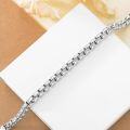 wholesale 925 Sterling Silver Box Chain Bracelet - 7 Length with Lobster Claw Closure for Men & Women s-0-2