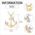 wholesale 14K Gold Sea Horse Starfish Anchor Necklace Pendant Set for Her-0-5
