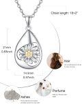 wholesale 925 Sterling Silver Daffodil Teardrop Pendant-0-5