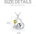 wholesale Sterling Silver Stone Cute Animal Pendant Necklace for Couples Sister Daughter Mother Birthday Gift-0-151