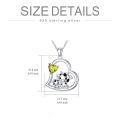 wholesale 925 Sterling Silver Mom Heart Shape Animal Pendant Necklaces for Women Girls Family Love Gift-0-151
