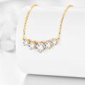 wholesale 14K Gold Moissanite Bridal Necklace 5 Stones - 1-5 ct Total Weight-0-10
