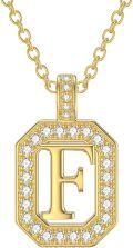 wholesale 14K Solid Gold Moissanite Initial Pendant Necklace A-Z 16 2mm Chain-0-0