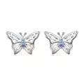 TOUPOP Sterling Silver Crystal Dolphin Butterfly Sea Turtle Frog Axolotl Stud Earrings-0-0