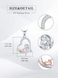 wholesale 925 Sterling Silver Rose Gold Plated Girl and Cat in Heart Shape Pendant Necklace for Women-0-4