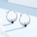 wholesale 925 Sterling Silver Bat Crystal Studs Small Animal Earings Minimalist s for Women Girls Teens-0-2