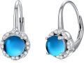 wholesale 925 Sterling Silver London Blue Topaz Leverback Earrings for Women - December Birthstone s-0-0