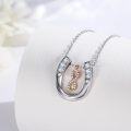 wholesale 925 Sterling Silver Infinity Horseshoe Pendant Necklace with Cubic Zirconia - Equestrian s for Women-0-5
