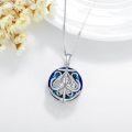wholesale 925 Sterling Silver Blue Crystal Octopus Pendant Necklace-0-2