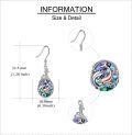 wholesale 925 Sterling Silver Abalone Shell Dolphins Drop Earrings for Women's Gifts-0-4