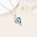 TOUPOP Sterling Silver Crystal Musical Note Necklace-0-3