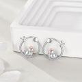 wholesale 925 Sterling Silver Chicken Hoop Earrings - Adorable Bird  for Her-0-3