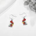 wholesale 925 Sterling Silver Rooster Head Drop Dangle Earring  for Women Girl-0-2