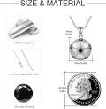 wholesale 925 Sterling Silver Black CZ Soccer Ball Sporty Pendant Necklaces for Women Men Gifts Jewelry-0-4