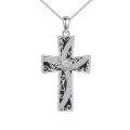 wholesale 925 Sterling Silver & Black Onyx Elegant Christian Cross Pendant Necklace for Women, Faith Jewelry Gift-0-0