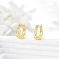 wholesale 925 Sterling Silver Gold Small Huggie Filigree Hoop Earrings for Women - Birthday Gift Ideas-0-2