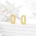 wholesale 14K Gold Small Huggie Filigree Hoop Earrings for Women - Birthday Gift Ideas-0-2