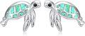 wholesale 925 Sterling Silver Turtle Stud Earrings with Opal Abalone Shell for Women Daughter Birthday Mother's Day Christmas Valentine's Gifts-0-0