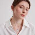 wholesale 925 Sterling Silver Star Pendant With Iridescent Inlay And Gold Center-0-4