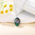 wholesale 925 Sterling Silver Purple Moss Agate Floral Pendant Necklaces for Women-0-2