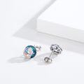 wholesale 925 Sterling Silver Blue Crystal Sea Life Stud Earrings - Mermaid & Octopus Design-0-1