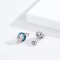wholesale 925 Sterling Silver Blue Crystal Sea Life Stud Earrings Wholesale - Mermaid & Octopus Design-0-1