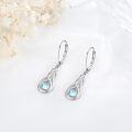 wholesale 925 Sterling Silver Celtic Knot Teardrop Moonstone Drop Earrings Gift for Her-0-5