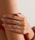 wholesale 925 Sterling Silver Claddagh Ring With Turquoise Heart-0-1