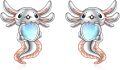wholesale 925 Sterling Silver Axolotl Heart Stud Earrings for Women Girls Gift Animal Jewelry Accessories 4g-0-0