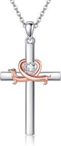 wholesale 925 Sterling Silver Cross Pendant with Dachshund Charm - Unique s for Women and Girls-0-0