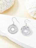 wholesale 925 Sterling Silver Celtic Knot Circle Drop Earrings for Women Irish  Ideas-0-3