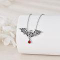 wholesale 925 Sterling Silver Gothic Punk Red Heart Pendant Bat Music Envelope Paper Airplane Design Necklace-0-2