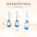 TOUPOP Sterling Silver Blue Opal Ocean Wave Teardrop Earrings-0-5