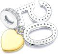 wholesale 925 Sterling Silver Charm Bracelets with Heart and Number Pendant for 50th Anniversary Gift-0-1