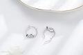 wholesale 925 Sterling Silver Raccoon Huggie Hoop Earrings Gift for Women-0-1