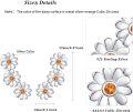 wholesale 925 Sterling Silver Citrine Daisy Flower Stud Earrings Hypoallergenic Jewelry for Women Girls-0-3