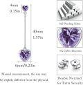 wholesale 925 Sterling Silver Moonstone Turquoise Cubic Zirconia Birthstone Heart Drop Dangle Earrings-0-1