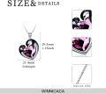 wholesale 925 Sterling Silver Pink Crystal Heart Penguins Pendant Necklace for Women-0-4