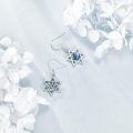 wholesale 925 Sterling Silver Star of David Snowflake Drop Earrings Abalone Shell s for Her-0-2