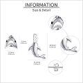 wholesale 925 Sterling Silver Shark Stud Earrings for Women - Oceanic  Idea-0-3