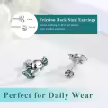 wholesale 925 Sterling Silver Green Fish Stud Earrings Wholesale Minimalist Sea Life Gifts for Women Girls-0-2